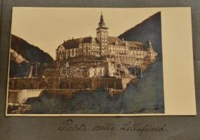 cca 1928 Fotóalbum utazások képeivel: Tátra, Salzburg, stb., 47 db, nagyrészt feliratozva, 8×13 cm