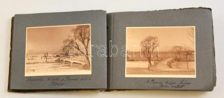 cca 1928 Fotóalbum utazások képeivel: Tátra, Salzburg, stb., 47 db, nagyrészt feliratozva, 8×13 cm