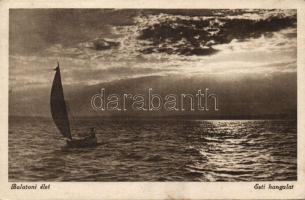 Balatoni vitorlások 15 db régi képeslap