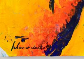 Schéner jelzéssel: Sárga csontváz.Tempera, papír, sérült, 63×43 cm