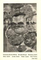 12 db RÉGI használatlan magyar politikusokról készült gúnyrajz kiváló minőségben. Gatto Nero szignóv...