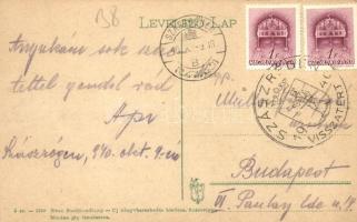 Szászrégen, Reghin; Fő tér, piac, árusok / Hauptplatz / main square, market vendors + 1940 Szászrége...