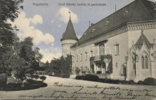 Nagykároly, Carei; Gróf Károlyi kastély és park / castle, park (EK)