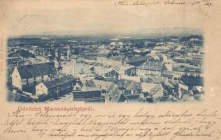 Marosvásárhely, Targu Mures; látkép. Holbach Ede kiadása / general view (EK)
