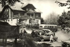 10 db MODERN fekete-fehér magyar vidéki város buszokkal / 10 modern black and white Hungarian rural towns with autobuses