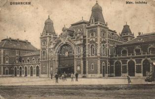 Debrecen, MÁV indóház, vasútállomás, villamos részlete Schicht reklámmal (EK)