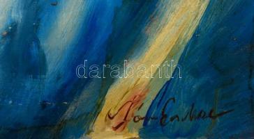 Szász jelzéssel: Merengő. Olaj, vászon, 60×40 cm