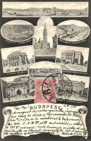 Budapest, Szecessziós mozaiklap. Art Nouveau, TCV card (vágott / cut)