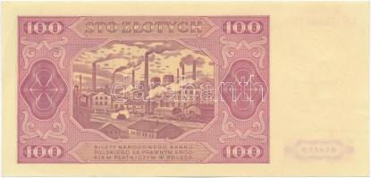 Lengyelország 1948. 100Zl T:I-,II 
Poland 1948. 100 Zlotych C:AU,XF