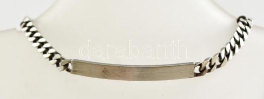 Ezüst(Ag) férfi karlánc, jelzett, h: 20 cm, nettó: 12,2 g
