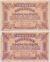 1946. 100.000AP (5x) közte 2db sorozat- és sorszám nélkül T:III