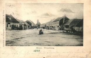 1899 Moson, Wieselburg (Mosonmagyaróvár); utcakép. S. Aichinger (Rb)