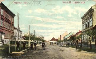Kapuvár, Kossuth Lajos utca, M. kir. állami polgári iskola (kopott sarkak / worn corners)