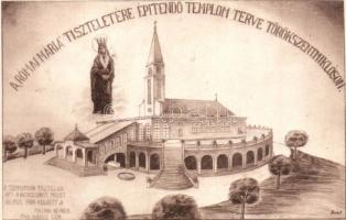 1948 Törökszentmiklós, A Római Mária tiszteletére építendő templom terve