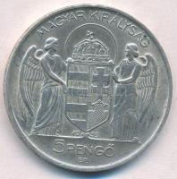 1939. 5P Ag "Horthy balra" T:2 kis ph. 
Adamo P8.2