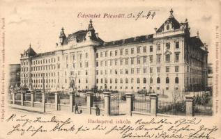 1899 Pécs, Hadapród iskola (apró szakadások / small tears)