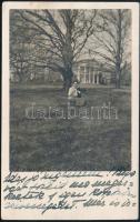 1916 Az alcsúti kastély kertje, József főherceg által készített fotólap