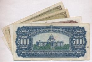 Jugoszlávia 1944. 1D + 1946. 100D (2x) + 1955. 5000D + 1963. 1000D T:III-
Yugoslavia 1944. 1 Dinar ...