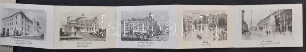 Kaposvár, Városháza. Leporellolap. Szabó Lipót kiadása / leporellocard (Rb)