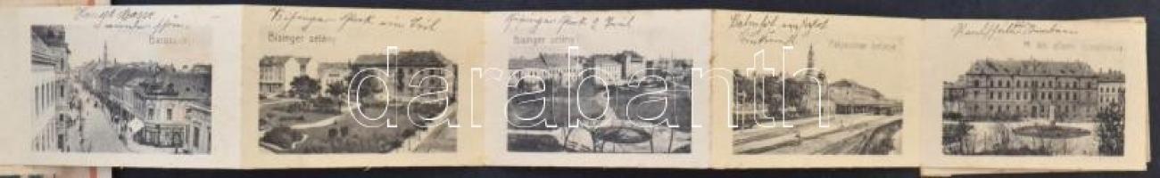 Győr, Állami főreáliskola. leporellolap / leporellocard (fa)