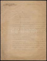1923 Berlin, A Magyar Kir. Követség fejléces levélpapírjára írt levél külszolgálati pénzügyekkel kapcsolatban