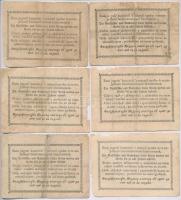 1849. 30kr "Kossuth bankó" (6x) T:III-IV