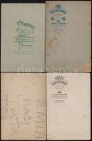 cca 1880 Nagyváradi portrék, 5 db keményhátú fotó nagyváradi műtermekből (Lojanek János, Fekete Sánd...