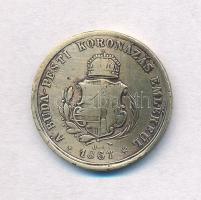 1867. "I. Ferenc József és Erzsébet budai koronázásának 25. évfordulójára" Br zseton. &quo...