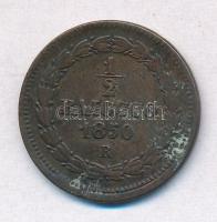 Olasz Államok / Pápai Államok 1850R Mezzo (1/2) Baiocco Cu "IX. Piusz" T:2-
Italian State...