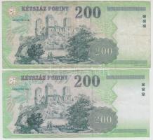 1998-2007. 200Ft (5x) mind különböző évszámmal illetve betűjellel T:III