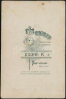 cca 1880 Vonat és utazóközönsége a Jád völgyében, keményhátú fotó Zsunk Pál nagyváradi műterméből, 1...