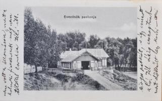 1904 Szolnok, leporelló füzet 8 képpel:  Szapáry utca, Református templom, Evezősök pavilonja, Római...