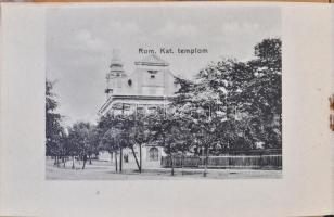 1904 Szolnok, leporelló füzet 8 képpel:  Szapáry utca, Református templom, Evezősök pavilonja, Római...