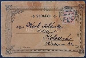 1904 Szolnok, leporelló füzet 8 képpel:  Szapáry utca, Református templom, Evezősök pavilonja, Római...