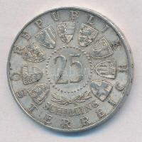Ausztria 1956. 25Sch Ag "Mozart" T:2 
Austria 1956. 25 Schilling Ag "Mozart" C:...