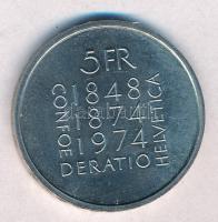 Svájc 1974. 5Fr Cu-Ni "Alkotmány módosítás 100. évfordulója" T:1- 
Switzerland 1974. 5 Fr...