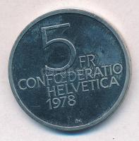 Svájc 1978. 5Fr Cu-Ni "Henry Dunant" T:1- 
Switzerland 1978. 5 Francs Cu-Ni "Henry D...