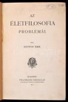 Szitnyai Elek: Az életfilosofia problémái. Bp., 1911, Franklin-Társulat, VII+314 p. Átkötött félvászon-kötés, ceruzás bejelölésekkel.