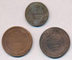 Orosz Birodalom 1828. 1k Cu + 1856. 3k Cu + 1880. 5k Cu T:3
Russian Empire 1828. 1 Kopek Cu + 1856....