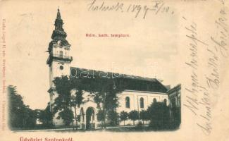 1899 Szolnok, Római katolikus templom, Vártemplom. Kiadja Szigeti H. fényképész (apró szakadás / tiny tear)