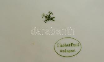Pirkenhammer porcelán lapos tányér (Fischer Emil mint forgalmazó), jelzett, hibátlan, d: 24,5 cm
