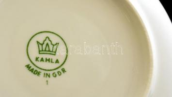 Kahla NDK-s porcelán 6 személyes mokkás készlet, matricás, jelzett, hibátlan