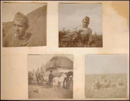 cca 1917-1918 Első világháborús fotóalbum: életképek, harctéri jelenetek, nagyrészt feltehetőleg az ...