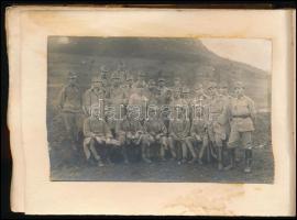 cca 1917-1918 Első világháborús fotóalbum: életképek, harctéri jelenetek, nagyrészt feltehetőleg az ...