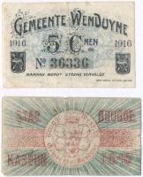 Belgium / Brugge 1915(?) 25c + Wenduyne 1916. 5c szükségpénzek T:III-
Belgium / Brugge 1915(?) 25 C...