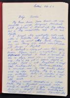 Varga Imre (1919-1989) író, szerkesztő iratai: levelek, hivatalos iratok, stb., érdekes anyag, egy a...