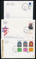 1970-1978 5 db klf tabos FDC, 1970-1978 5 diff FDC-s with stamps with tab
