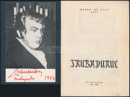 Opeaénekesek aláírásai: Elena Zhidkova, Francisco D'Orazio, David Ohaneisan, James Galway (fuvo...