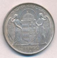 1939. 5P Ag "Horthy balra" T:2 patina
Adamo P8.2