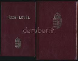 1999 Színházi aranyoklevél Karcsai Kulcsár István (1925-2009) rendező részére, Huszti Péter (1944- )...